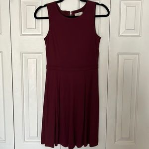 Loft burgundy sleeveless dress 0P